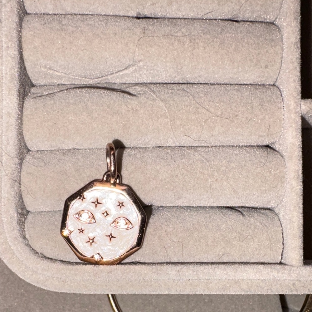 Pandora Rose Gold and White Charm